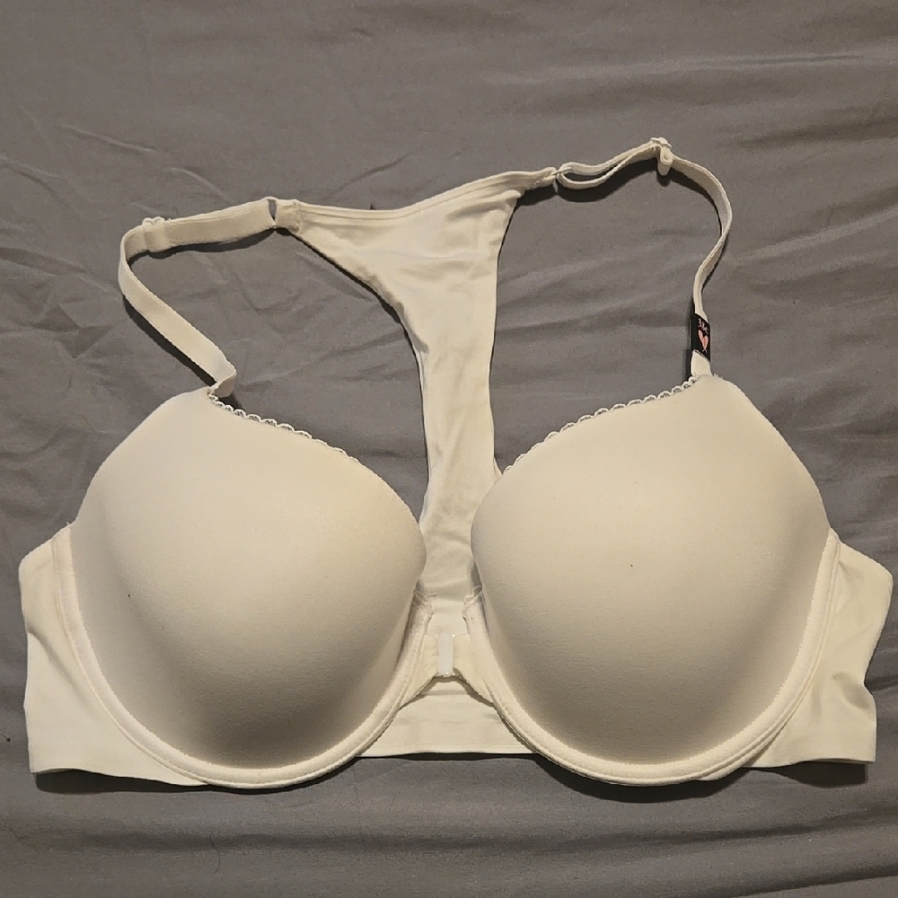 Elegant White T-Back Bra